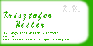 krisztofer weiler business card